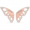 Orecchini Oro Rosa Guess Donna Farfalla Swarovski