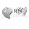 Orecchini Argentati Guess Donna Cuore Punto Luce