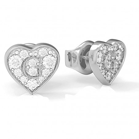 Orecchini Swarovski Argentati Guess Donna Cuore