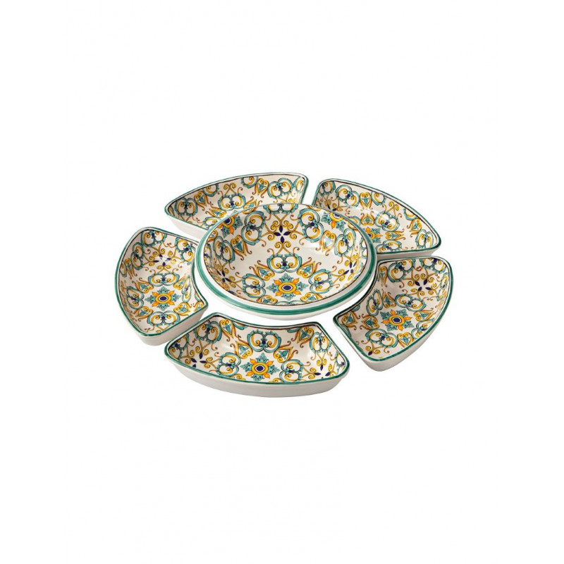 Antipastiera maiolica porcellana Medicea Brandani