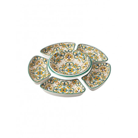 Antipastiera maiolica porcellana Medicea Brandani