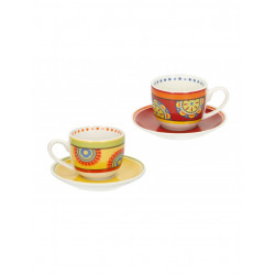 Tazzine caffe'ceramica  Mediterranea Brandani set  da  pz