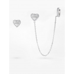 Orecchini donna Guess "heart t heart"acciaio
