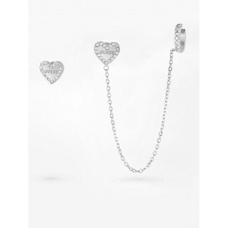Orecchini donna Guess "heart t heart"acciaio