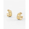 Orecchini donna"round harmony" Guess  acciaio dorato