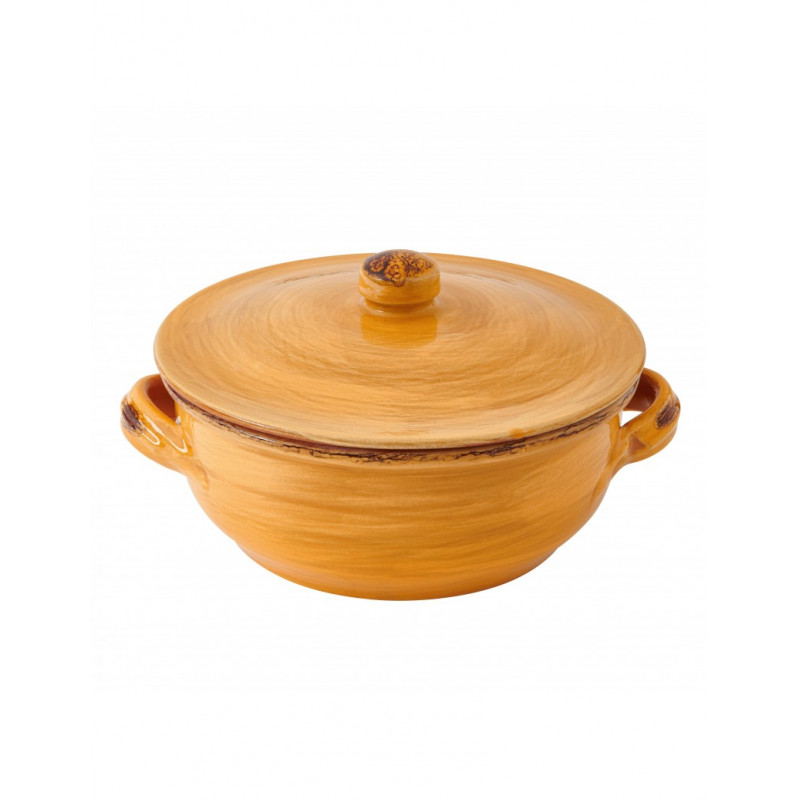 Tegame Terracotta da Fuoco con Coperchio Brandani