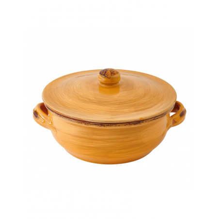 Tegame Terracotta da Fuoco con Coperchio Brandani