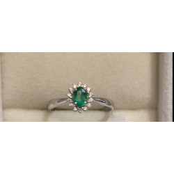 Anello smeraldo diamanti...