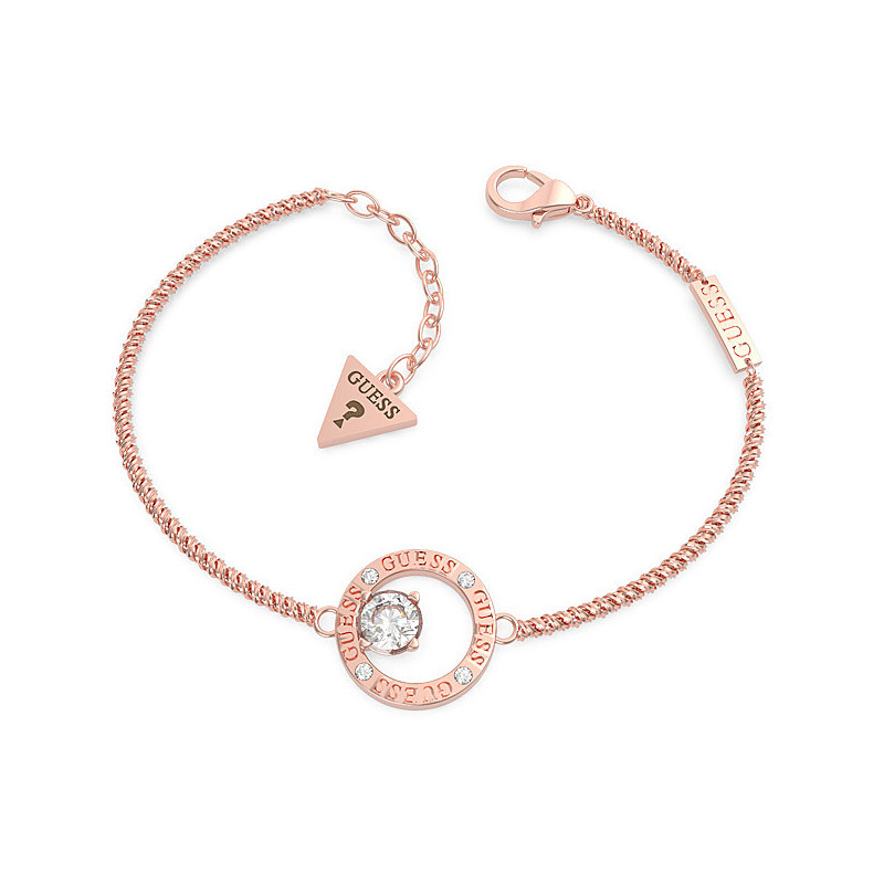 Bracciale Donna Guess Prong Crystal Gold-Pink