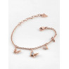 Bracciale Donna Guess Multi Charms Farfalle Oro Rosa