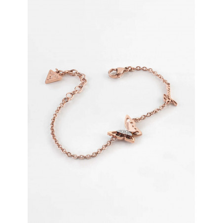 Bracciale Donna Guess Charm Farfalla Oro Rosa