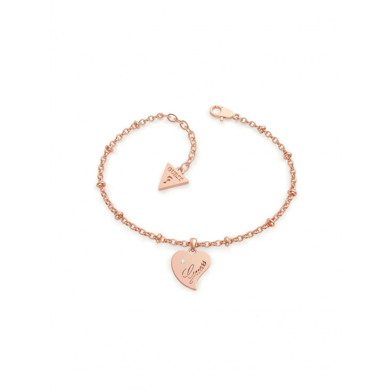 Bracciale Donna Guess Charm Cuore oro rosa