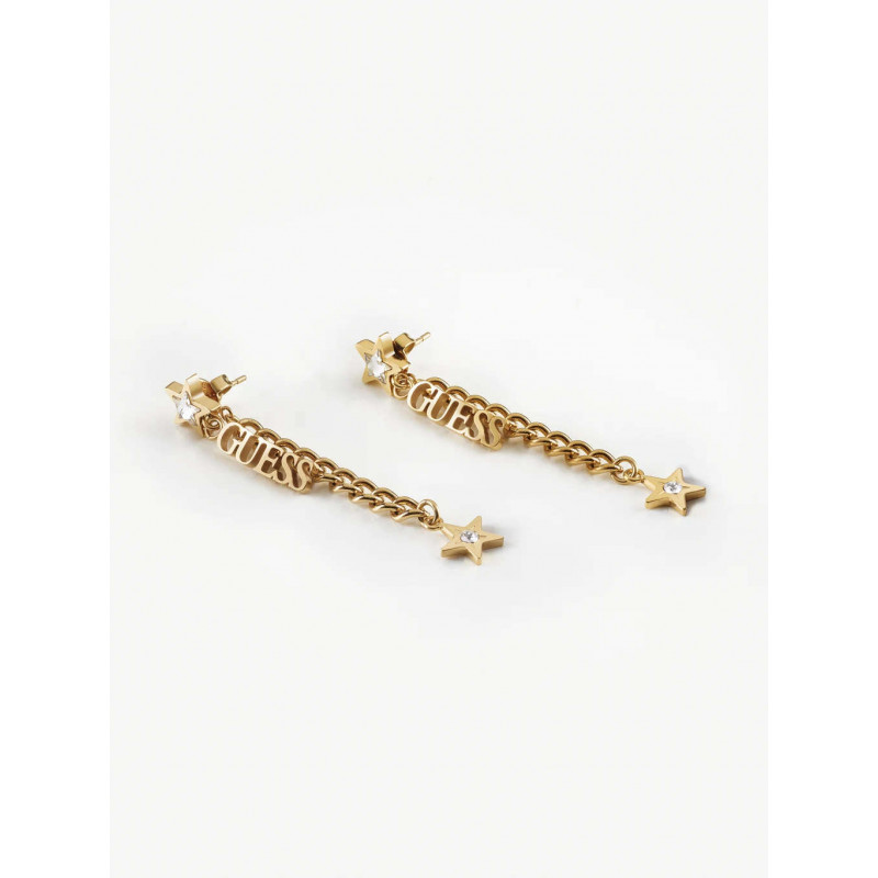 Orecchini Dorati Guess Gioielli Stellina Pendenti